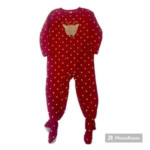 Carter's Child of Mine Reindeer Holiday Pajamas Sz 4T